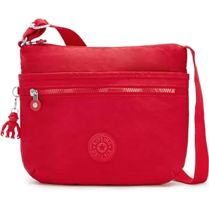Kipling Basic Arto Umhängetasche 29 cm, Rot, stylische Schultertasche mit ausreichend Stauraum für Wertsachen