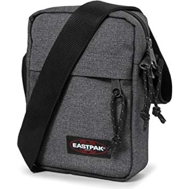 EASTPAK THE ONE Umhängetasche, 2.5 L - Black Denim (Grau) - Nylon/Polyester, verstellbarer Schultergurt, diverse Reißverschlusstaschen – Bild 5
