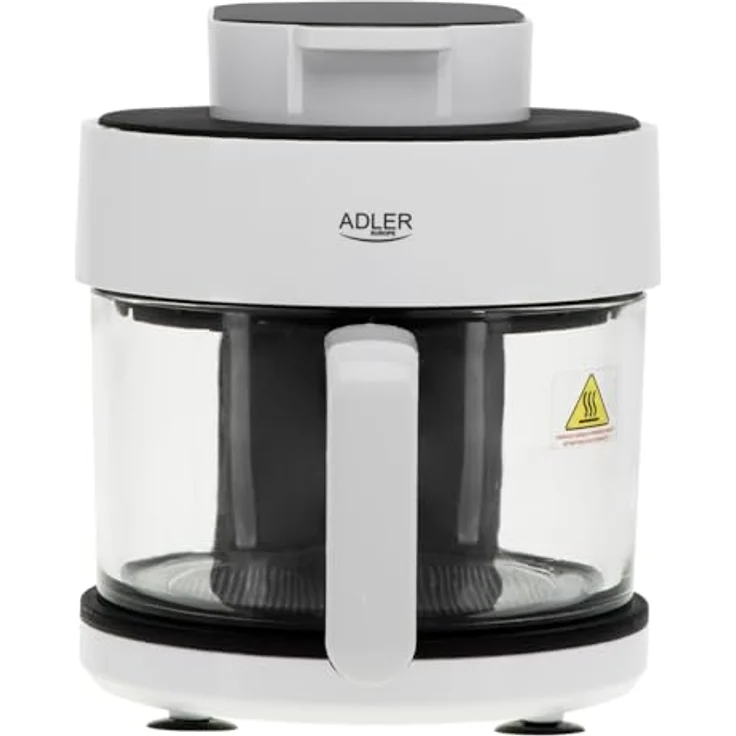 Adler Heißluftfritteuse AD 6316, 3L, 8 Programme, Timer, weiß, schwarz – Bild 2