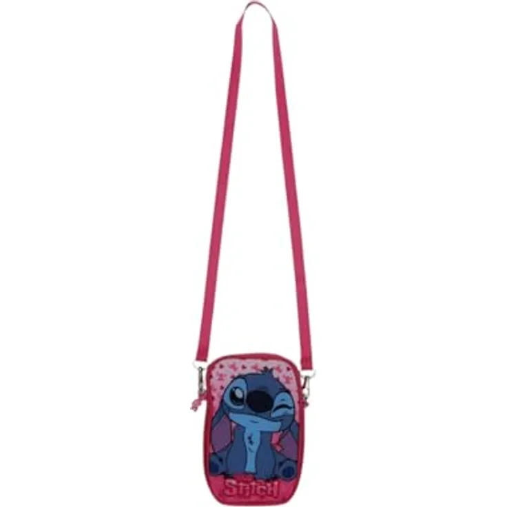 Lilo & Stitch Handytasche Modell LIL24-2096, kompakte Umhängetasche mit Stitch-Motiv, 18 x 11 cm, 100% Polyester
