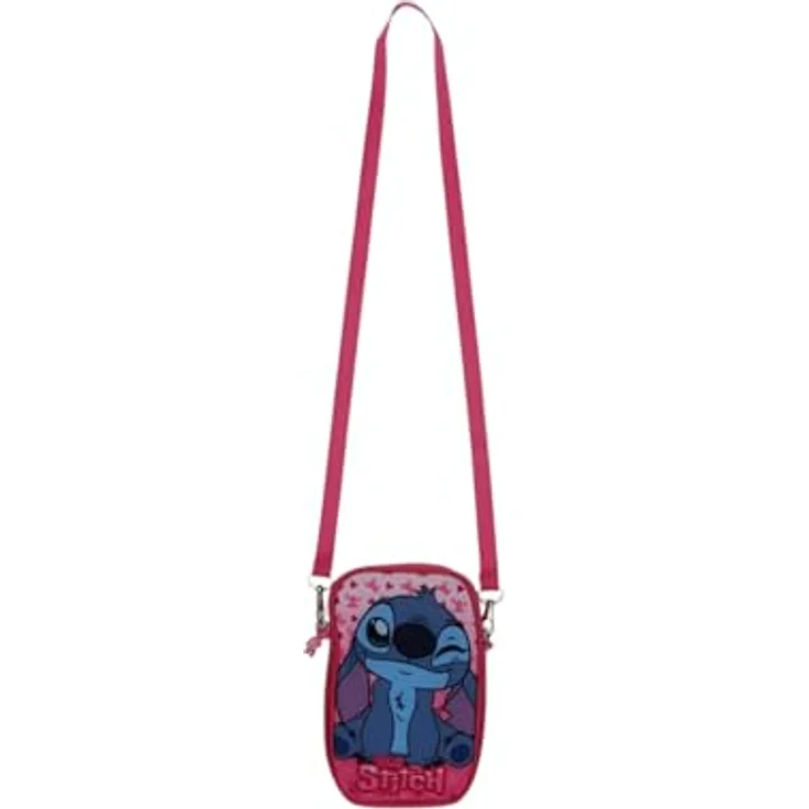 Lilo & Stitch Handytasche Modell LIL24-2096, kompakte Umhängetasche mit Stitch-Motiv, 18 x 11 cm, 100% Polyester – Bild 1