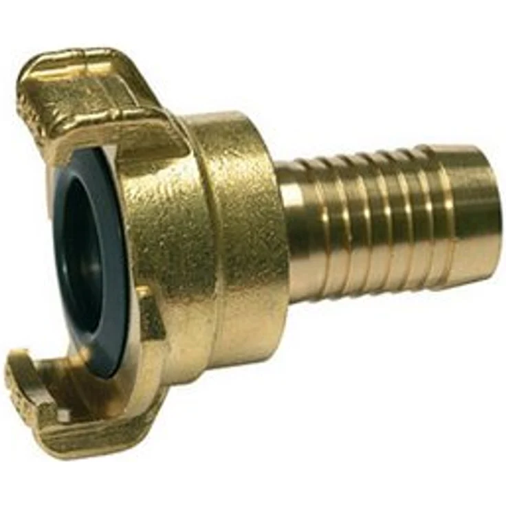 RIEGLER GEKA-Schlauchstück, 360° drehbar, Messing blank, LW 13, max. Betriebsdruck 40 bar