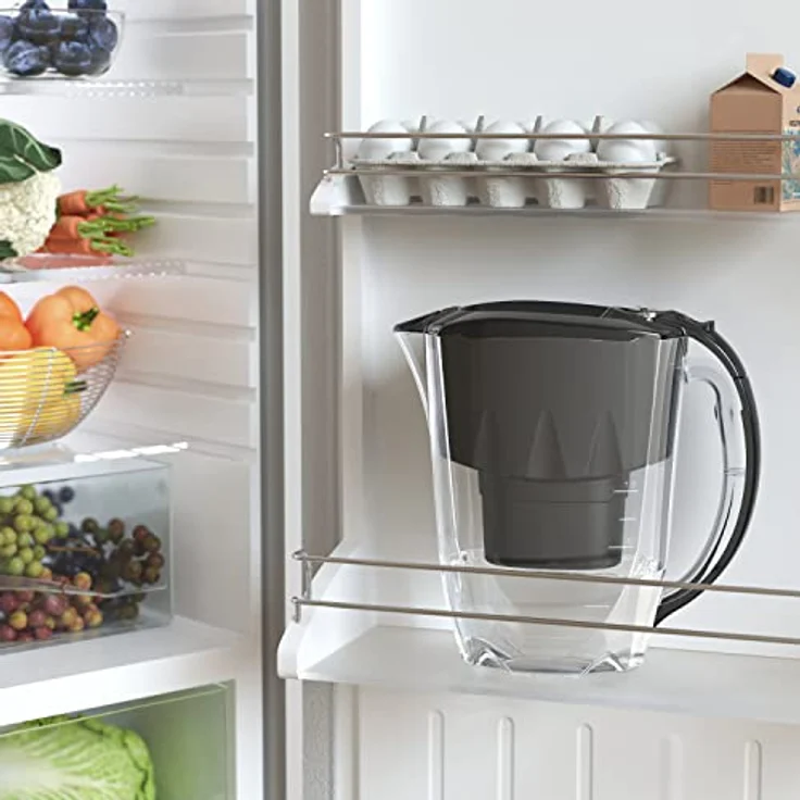 Aquaphor Amethyst Filterkanne - Trinkwasserkanne mit 3 Original-Kartuschen Maxfor Plus, Schwarz – Bild 3