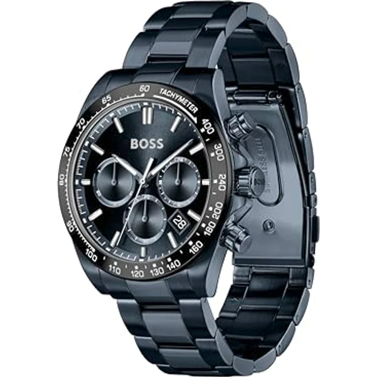 BOSS Chronograph HERO 2.0 1514270, Quarzuhr mit Edelstahlarmband, analog, Tagesanzeige, Herrenuhr – Bild 2