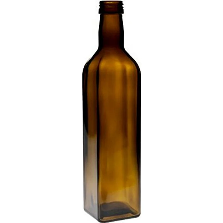 Viva Haushaltswaren 2 x Ölflasche 500ml - braune Schraubverschluss zum selbst abfüllen, inkl. Etiketten zum Beschriften Glasflasche, Glas, 5.8 x 5.8 x 26 cm, 2-Einheiten – Bild 4