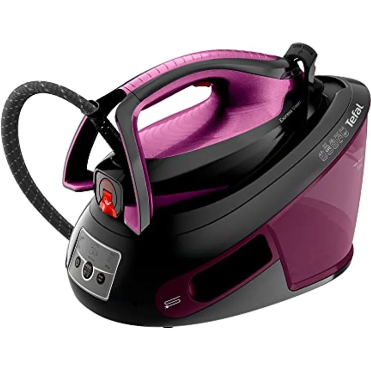 Tefal SV8152 EXPRESS VISION, LED Beleuchtung, leistungsstarker 6,9-Bar-Druck, Dampfstoß: 480g/Min., Smart Temp-Technologie, abnehmbarer Kalk-Kollektor, Eco-Modus, 1,8 L Wassertank, Lila