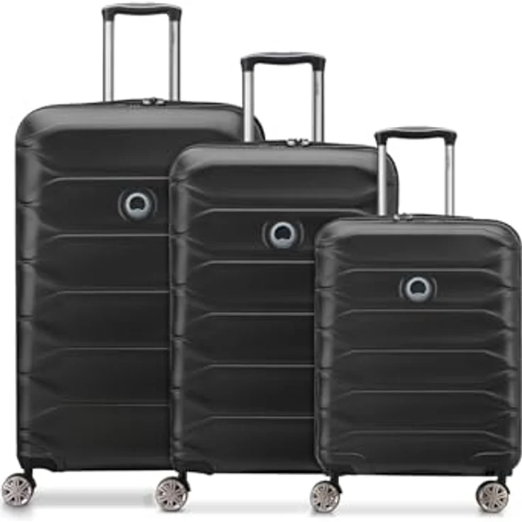 Delsey Meteor 4 Rollen Kofferset 3-teilig mit Dehnfalte, (46 l, XL) – Bild 2