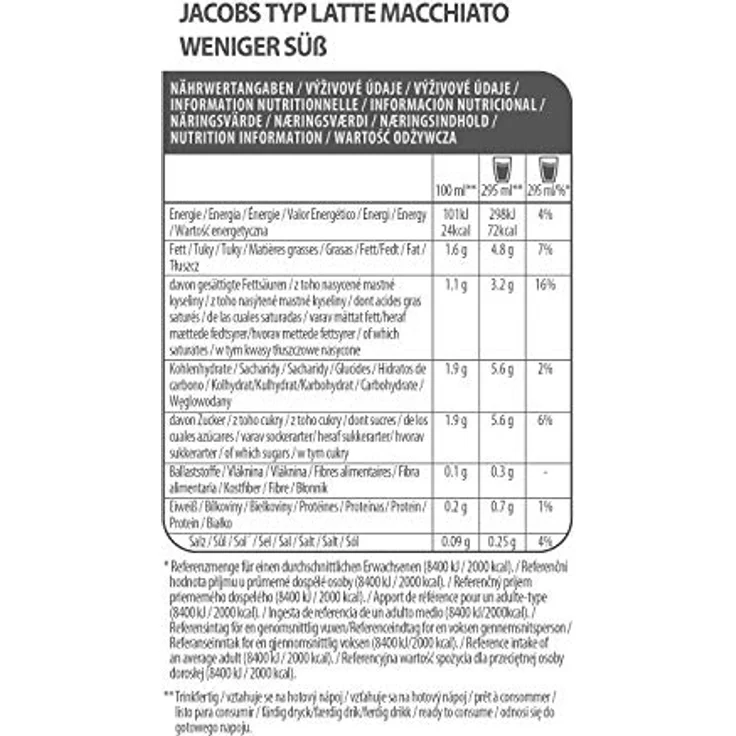 Tassimo Jacobs Typ Latte Macchiato Weniger Süß, Kaffeekapsel, Milchkaffee, 220 g, 8 Portionen – Bild 5