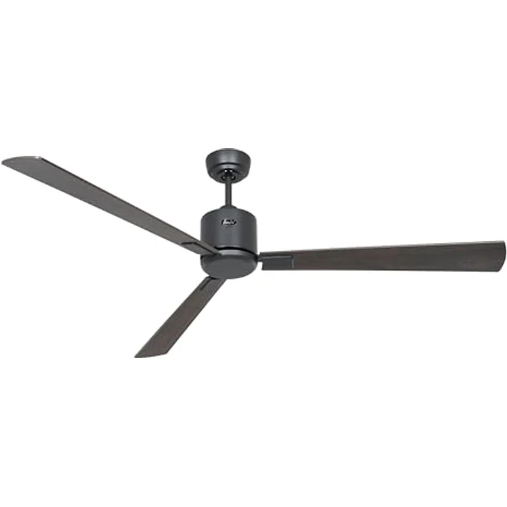 CASAFAN Eco Neo III, Energiespar Deckenventilator mit Fernbedienung, WiFi, 152 cm, basaltgrau, Wendeflügel Nussbaum/Kirschbaum – Bild 4