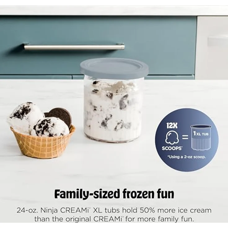Ninja NC501 CREAMi Deluxe, 11-in-1 Eismaschine mit 2 XL Pint-Behältern, individuell anpassbare Frozen Leckereien, Silber – Bild 5
