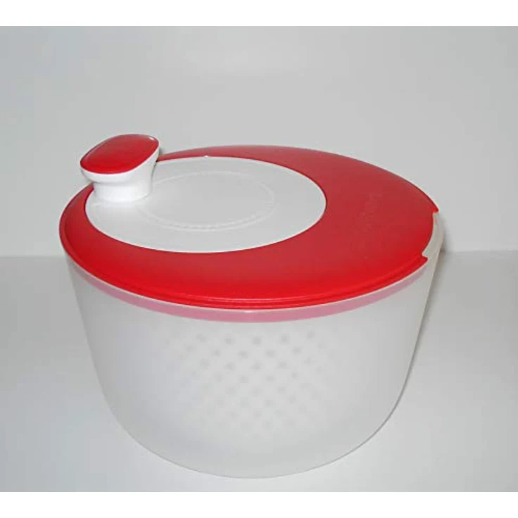 TUPPERWARE Salatschleuder Salat-Karussell 3,8L rot-weiß D226 Salatkarussell – Bild 2