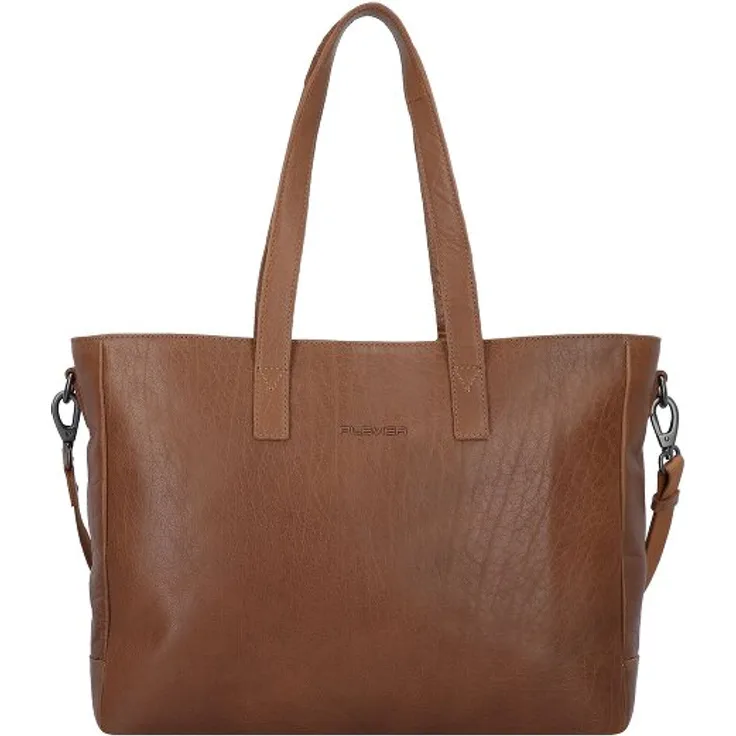 Plevier Rock Shopper Tasche Leder 41 cm mit Laptopfach, braun