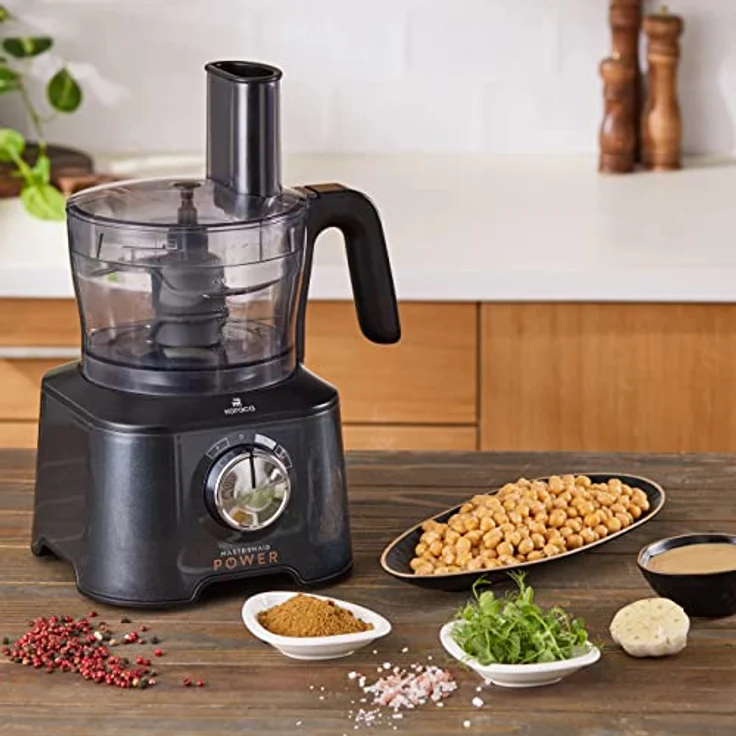 KARACA Mastermaid Power Max 11-in-1 Küchenroboter Schwarz 2500W, 1,5 kg Fassungsvermögen, 1000 ml Mixer, Eiscrush-Funktion – Bild 2