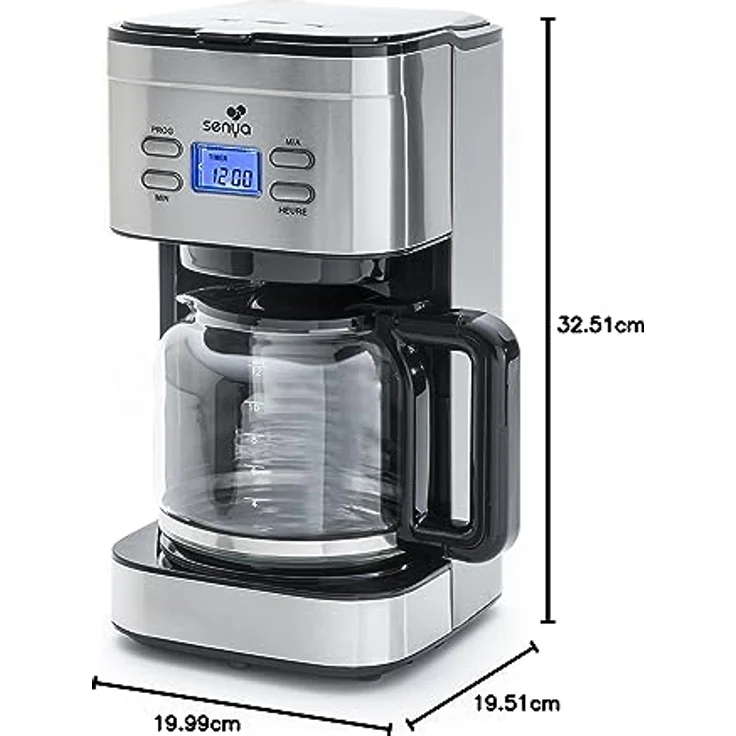 Senya SYBF-CM019 Kaffeemaschine, Stainless Steel, 1.5 liters – Bild 8
