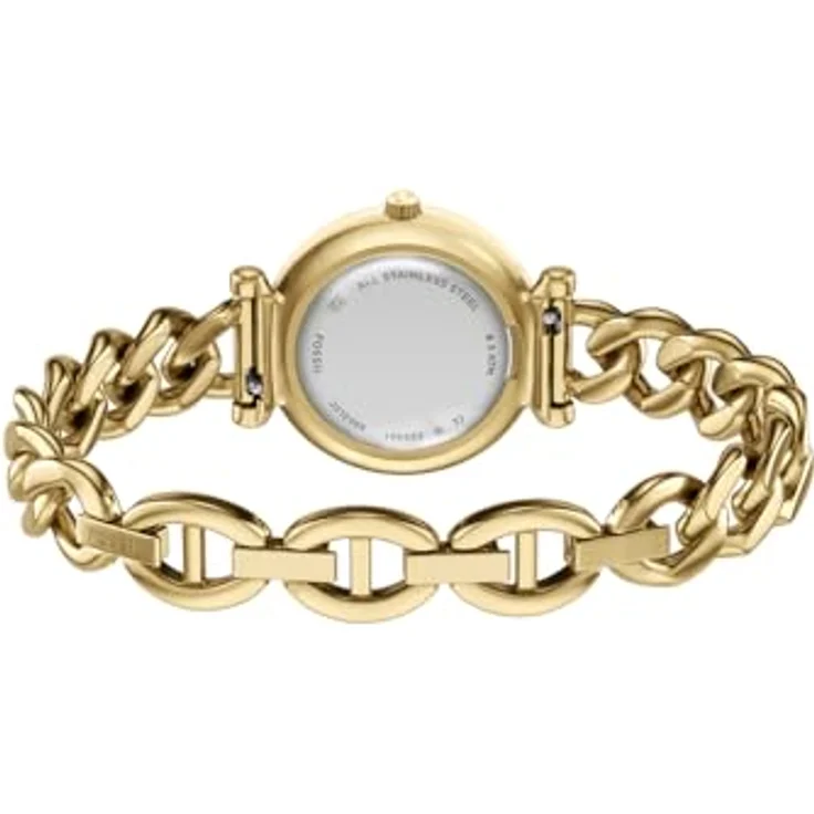 Fossil Carlie ES5441 Damen 28MM Goldfarbene Edelstahluhr mit grünem Zifferblatt und 50m Wasserdichtigkeit – Bild 5