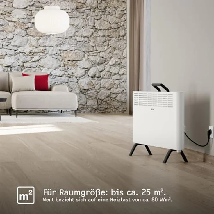 Stiebel Eltron Elektroheizung CNS 2000 Plus LCD move, 2 kW,  TÜV geprüft, Wochentimer, Weiß – Bild 5