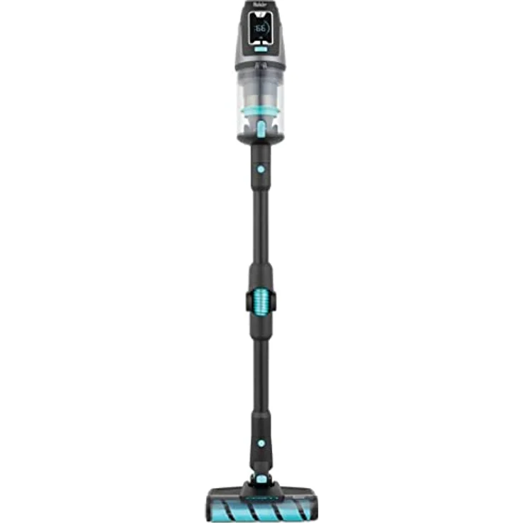 Fakir Bolt X Plus Aqua 8472 Akku-Staubsauger, kabelloser Staubsauger mit 550 Watt, HEPA-Filter, 3000-mAh-Akku, Schnellladung, 600ml Staubbehälter, LCD-Display, 4 Leistungsstufen, LED-Düse, Knickrohr, – Bild 1