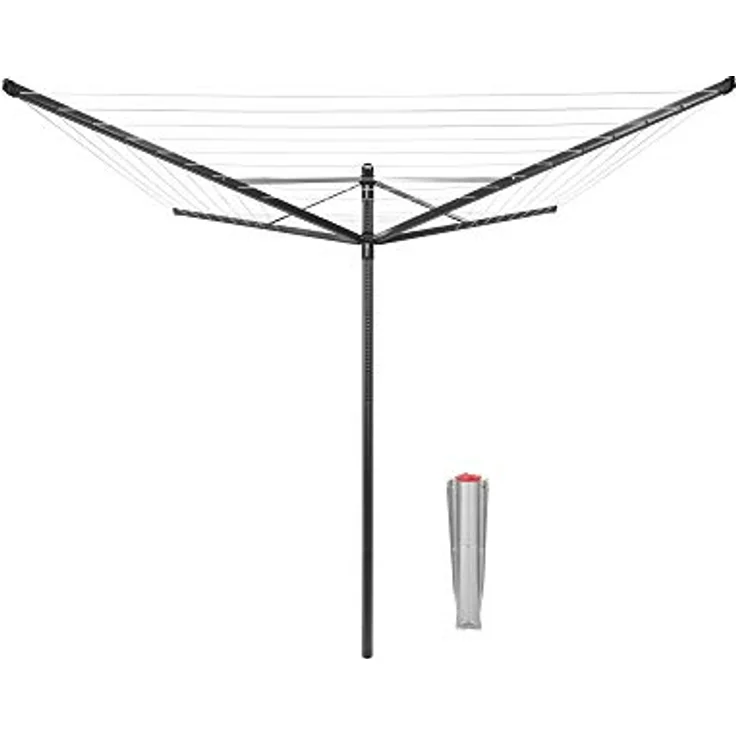 Brabantia Wäscheleine für den Außenbereich, anthrazit, 50 m – Bild 2
