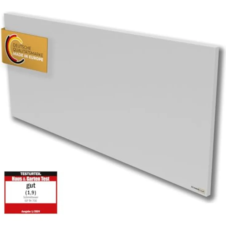 Schmidbauer Infrarotheizung Concept 1100 Watt - Deutsche Qualitätsmarke - Überhitzungsschutz - Inkl. Montagezubehör - Wand/Deckenhalterung
