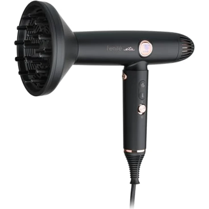 ETA Ionen Haartrockner I Fenite Exclusive I Black Edition I Digital Carbonless Motor 1400 W I 3 Temperaturstufen + kalte Luft I Temperatursteuerung Opti-Heat Control I Self Clean I Magnetsystem – Bild 4