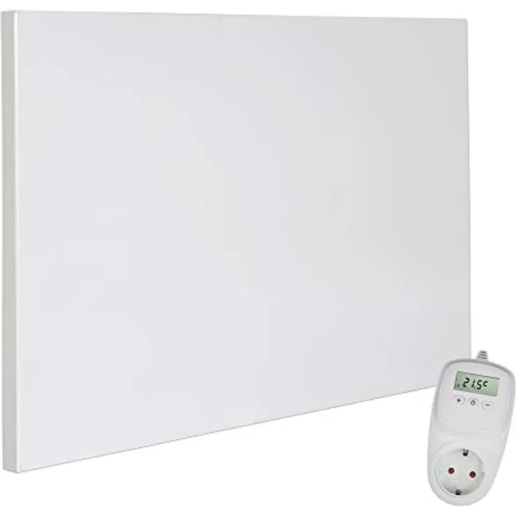 Viesta H300 Infrarotheizung Carbon Crystal (neueste Technologie) Heizpaneel Heizkörper Heizung heating panel ultraflache Wandheizung Weiß 300 Watt + Viesta TH10 Thermostat