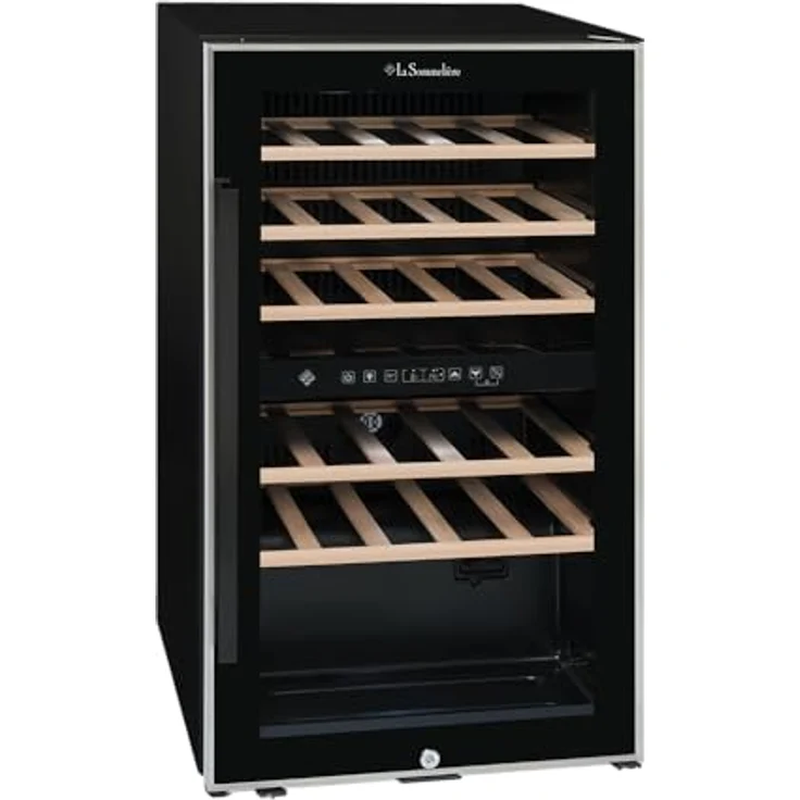 La Sommeliere Weinkühlschrank ECS51.2Z, 49 Flaschen, 2 Zonen Temperier-Serviergerät, Glastür aus UV-undurchlässigem Glas, Temperaturbereich 5°C - 20°C, freistehend, WIFI-fähig – Bild 3