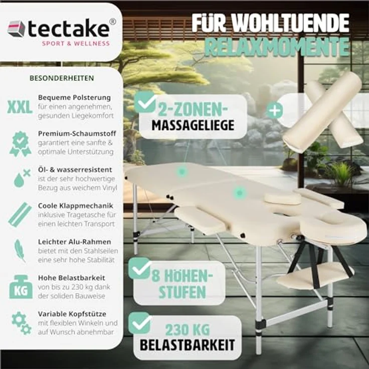 TecTake Massageliege Massagestuhl, Massageliege – Bild 2