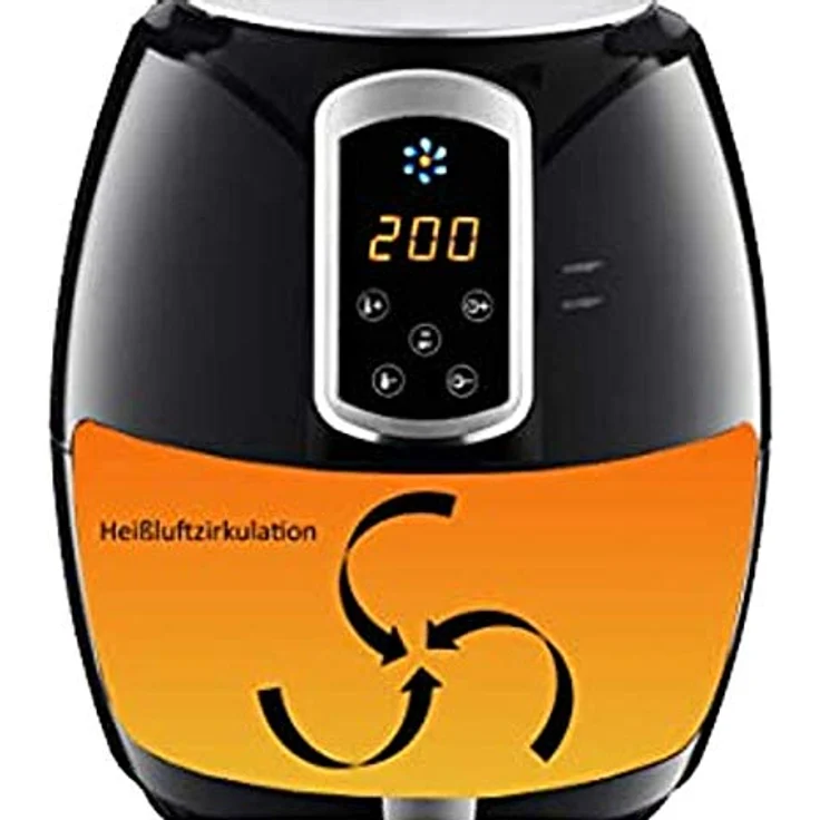 EPIQ 80000530 Air-Fryer Heißluft-Fritteuse, Digitales Display 3,6 Liter, 1400 W, schwarz – Bild 6