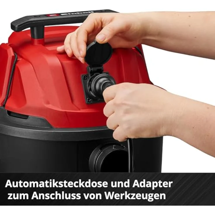 Einhell TC-VC 3055 A, Nass- und Trockensauger mit 850 Watt, 190 mbar Saugleistung, 30 L Auffangbehälter, Automatiksteckdose, inkl. Düsen und Filter – Bild 4