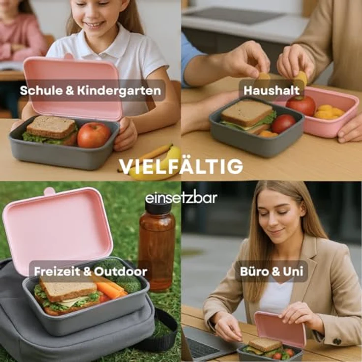 COFI 1453 Lunchbox 3er-Set, spülmaschinenfest, stapelbar, 1600 ml, BPA-frei, aus Kunststoff, Made in Germany – Bild 4