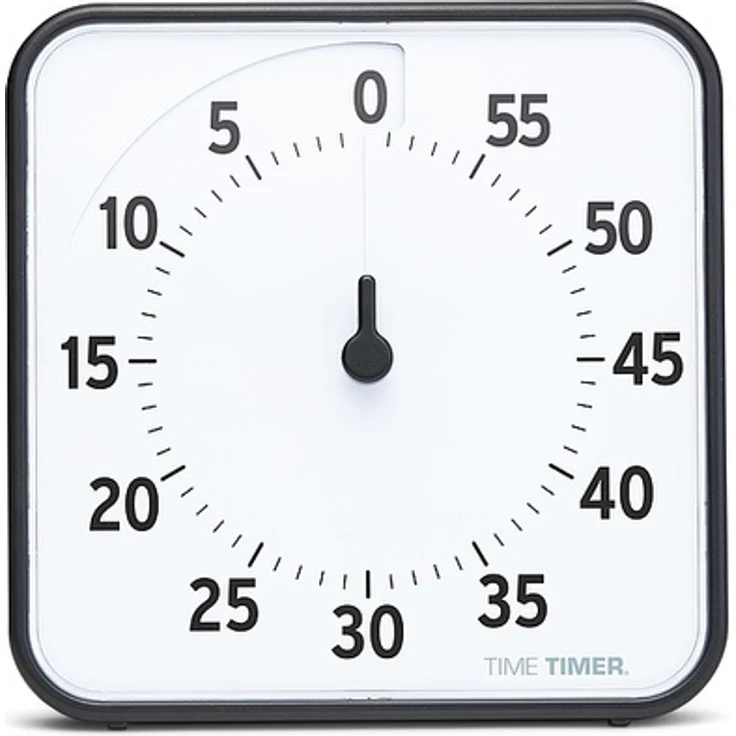 Time Timer, 60 Minuten, 8" Zoll Medium 18x18cm mit Dry Erase Card, neues Modell inkl. Time Timer App für Apple Produkte, sehr leiser Quartz-Mechanismus, ausklappbare Standfüße und Magnet, schwarz – Bild 2