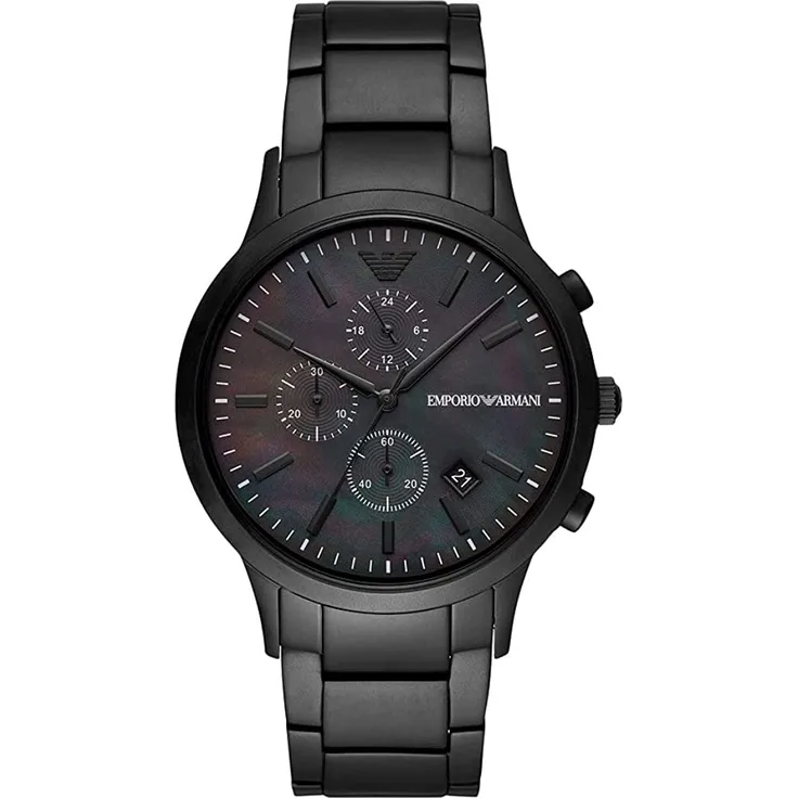 Emporio Armani Herren Chronograph Quarz Uhr mit Edelstahl Armband AR11275