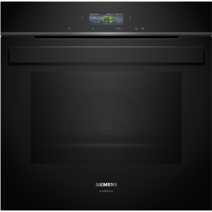 Siemens HB974GLB1 iQ700, Einbaubackofen, activeClean, Sprachsteuerung, 60 x 60 cm, schwarz, edelstahl