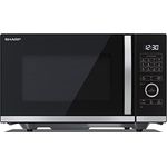 Sharp YC-QG254AE-B Mikrowelle mit Grill, Standgerät, 25 Liter Garraum, 900W, Timer, 10 Leistungsstufen, inkl. Drehteller, schwarz