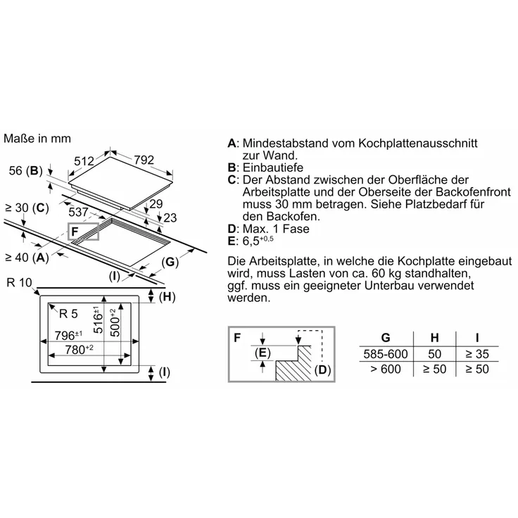 Siemens EX801LYC1E Induktionskochfeld, Einbau, Autark, Betriebsart elektrisch, flächenbündig (integriert), 4 Kochstellen, 17 Leistungsstufen, Automatikprogramm, Touch Control, schwarz – Bild 10