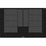 Siemens EX801LYC1E Induktionskochfeld, Einbau, Autark, Betriebsart elektrisch, flächenbündig (integriert), 4 Kochstellen, 17 Leistungsstufen, Automatikprogramm, Touch Control, schwarz