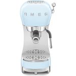 Smeg, Espresso-Kaffeemaschine ECF02PBEU, Cappuccino-Dampfunktion, Thermoblock, großes Tassengehäuse und Doppelkaffeefunktion, 1 L Wassertank, benutzerfreundliches Bediensystem, 1350 W, Himmelblau