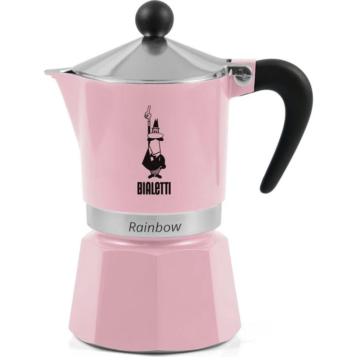 BIALETTI Espressokocher Primavera Rainbow 3, für 3 Tassen, hochwertiges Aluminiumgehäuse, hitzebeständig – Bild 1
