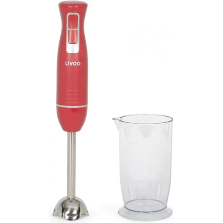 Livoo DOP245N Stabmixer, 400W mit 2 Klingen, Edelstahl, 2 Geschwindigkeiten, 16.000 U/min, inkl. 700 ml Schüssel, abnehmbarer Fuß – Bild 1