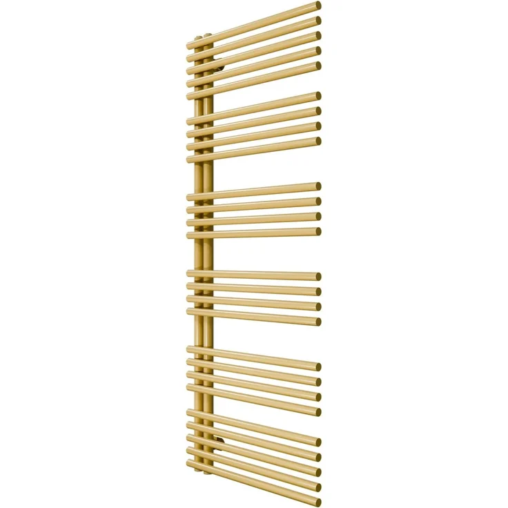 Schöner Wohnen Design-Heizkörper Celia, 151 cm x 60 cm, goldfarbener Heizkörper mit gleichmäßiger Wärmeverteilung und Handtuchhalter