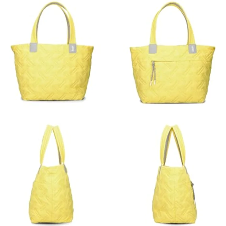 ZWEI Shopper Cleo CL200, Gelb, aus recyceltem Nylon mit robustem Design und großzügigem Stauraum – Bild 3