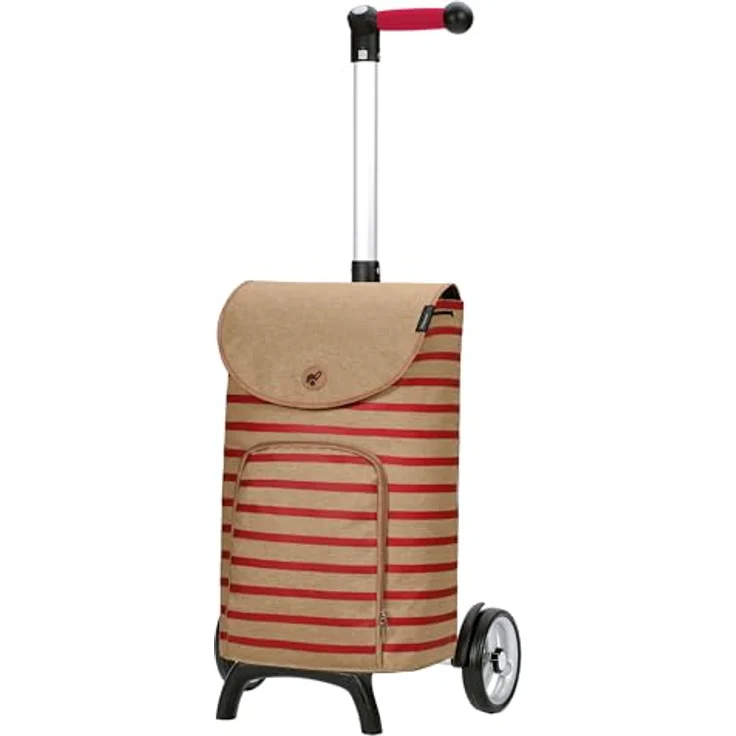 Andersen Einkaufstrolley Unus Shopper Fun Eske rot 47 L Handwagen, modern, Aluminium, ergonomischer Griff, leicht – Bild 1