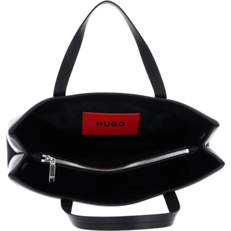 HUGO Shopper Bel Tote W.L., große Damentasche, Umhängetasche, Schultertasche in klassischem Stil, schwarz – Bild 5