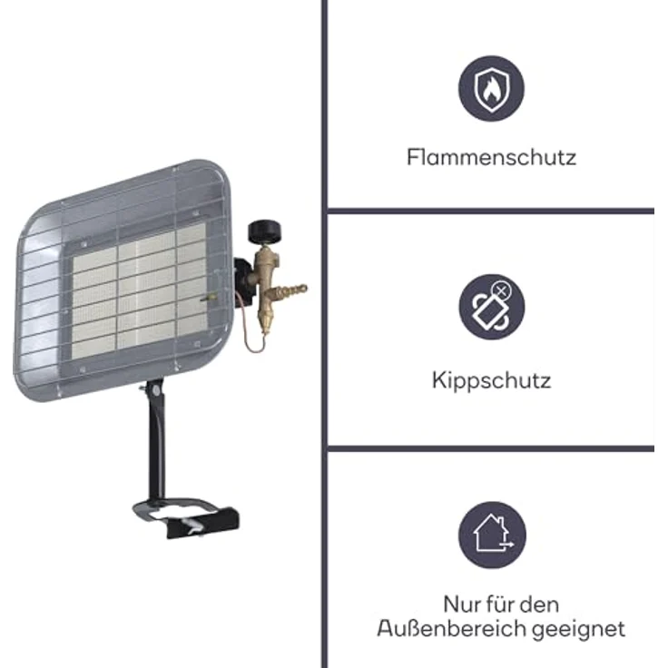 Perel gasstrahler 4500 W silber,  – Bild 5