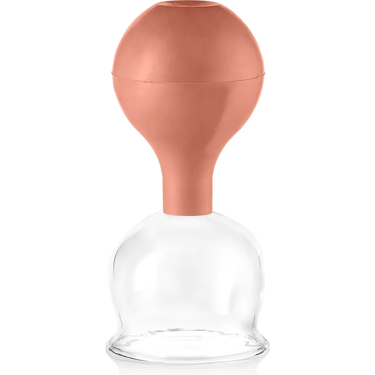 pulox Vakuum-Massager Schröpfglas aus Echtglas mit Saugball - Professionelles Schröpfset in diversen Farben und Größen