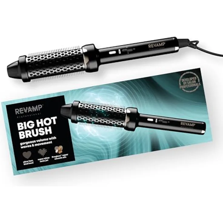 Revamp BR-1400A-EU Progloss Big Hot Brush, Warmluftbürste mit 40 mm Durchmesser und gleichmäßiger Wärmeverteilung
