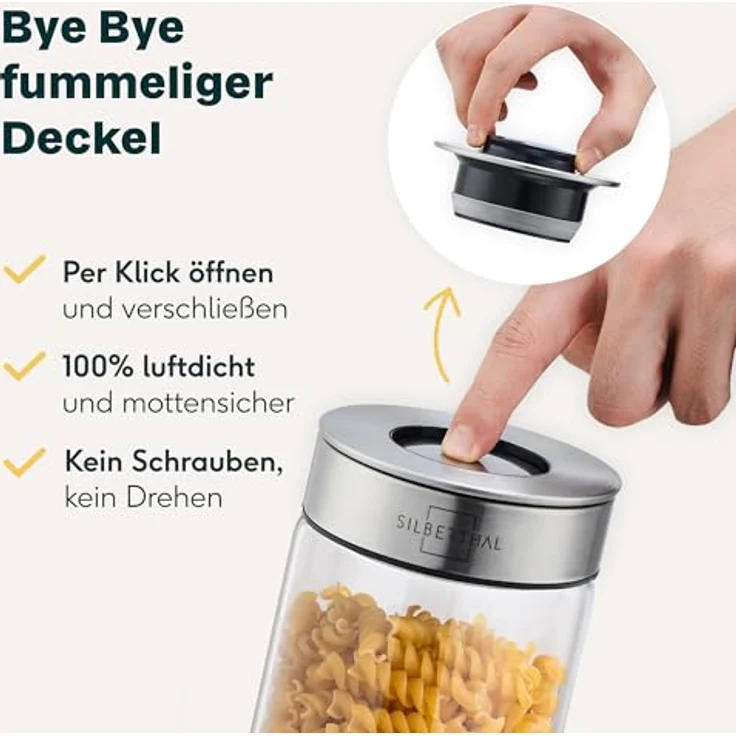 SILBERTHAL Vorratsglas Vorratsglas 400ml, Glas, transparent – Bild 3