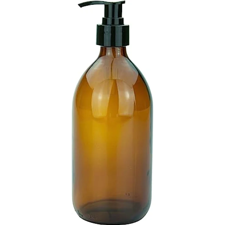 mikken 2 Seifenspender 500 ml Lotionspender aus Braunglas, BPA frei, lebensmittelecht inkl. 1 Trichter – Bild 3