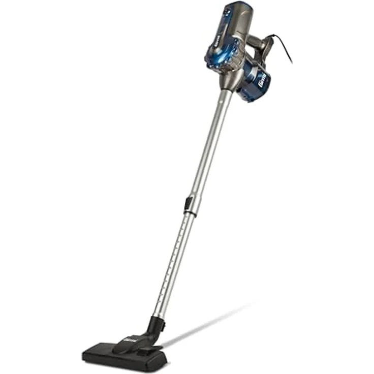 Girmi AP7400, Elektrischer Besen mit 600 W, 15 kPa Saugleistung, grau/blau, Zyklonsystem und Doppelfilter – Bild 1