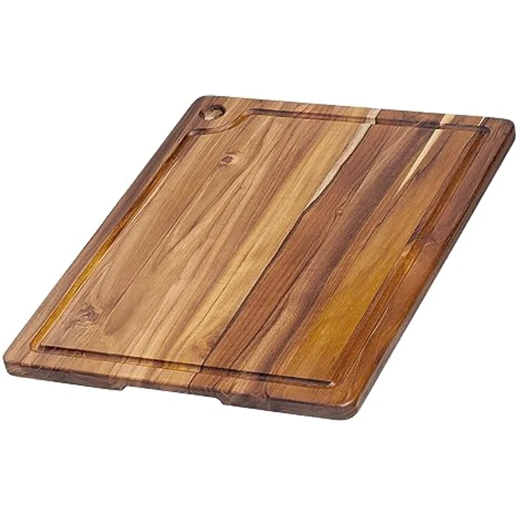 Cutting Board No. 517 von ProTeak | Tranchierbrett | Küchenbrett | Schneidbrett | Schneidebrett | Teakholzbrett | Teakbrett | Teak | 40,5x30,5x1,9cm – Bild 2